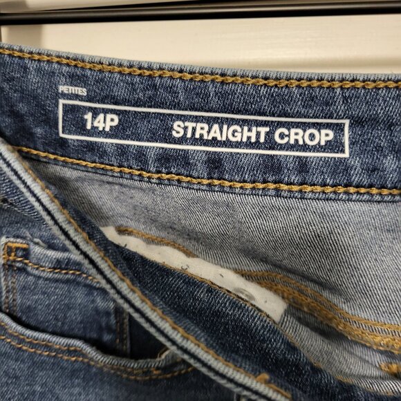 Sonoma Women's Cropped Jeans size 14 Petite Short Distressed w/Raw Fraye… - Picture 9 of 10